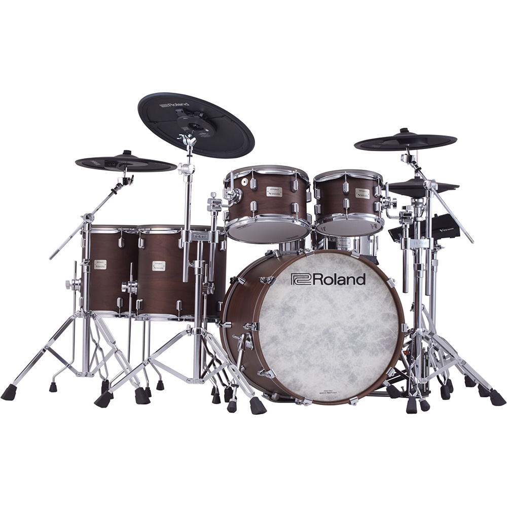 ROLAND VAD716 V-Drums Acoustic Design Satin Walnut Elektronik Davul Seti